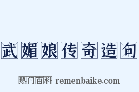 武媚娘传奇造句是什么意思的图片